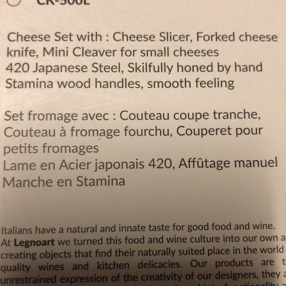 Brand 🆕🔥👨🏻‍🍳🔥 LEGNOART Reggio cheese knives set - Picture 9 of 17